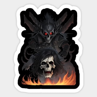 Wild Biker Skulls Sticker